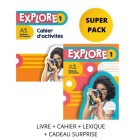 Explore 1 (A1) - Super Pack (Livre de l'eleve + Cahier d'activites + Cadeau Surprise+ Lexique)