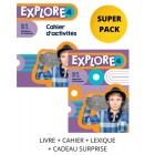 Explore 4 (B1) - Pack (Methode de Francais + Cahier d'activites + Cadeau Surprise)