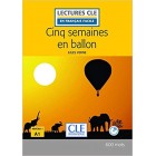 Cinq semaines en ballon (Niveau 1/A1) - Livre + CD audio
