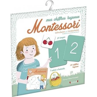 Mes chiffres Montessori – Pochette avec 21 chiffres rugueux et 21 cartes 